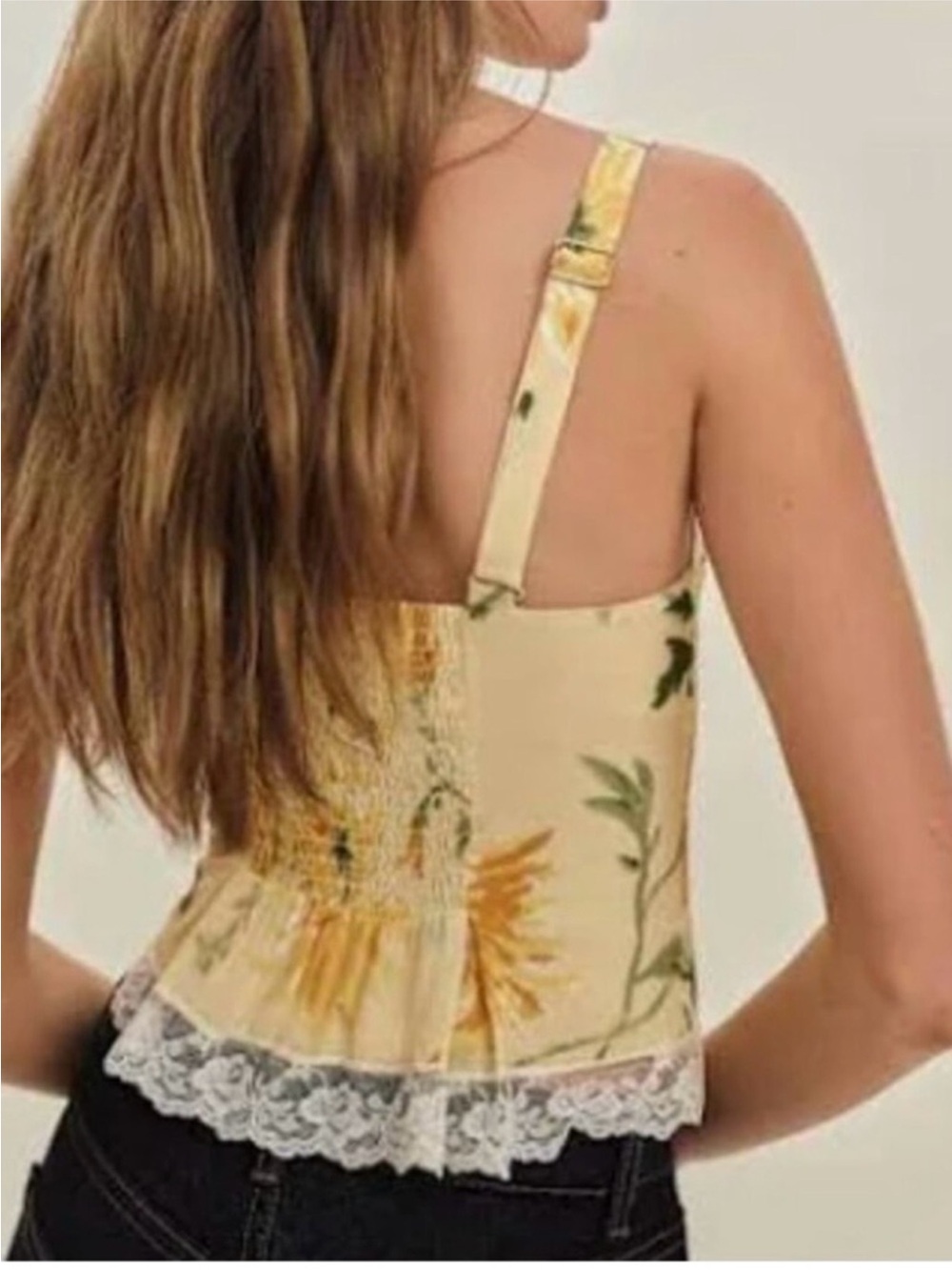 Reformation Women’s Lisette Top Gemma Maxi Skirt Honeyglow Floral Yellow Set 6 - Picture 5 of 15